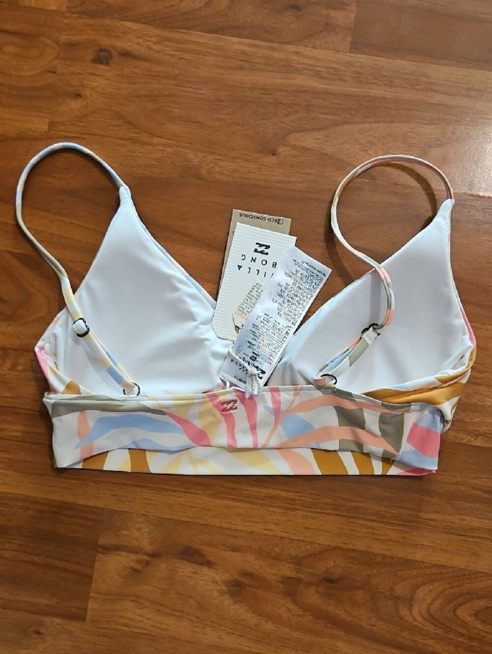 Billabong MEDIUM Pastel Wave Bikini Bottom in Pink, Yellow, Blue - Picture 2 of 7